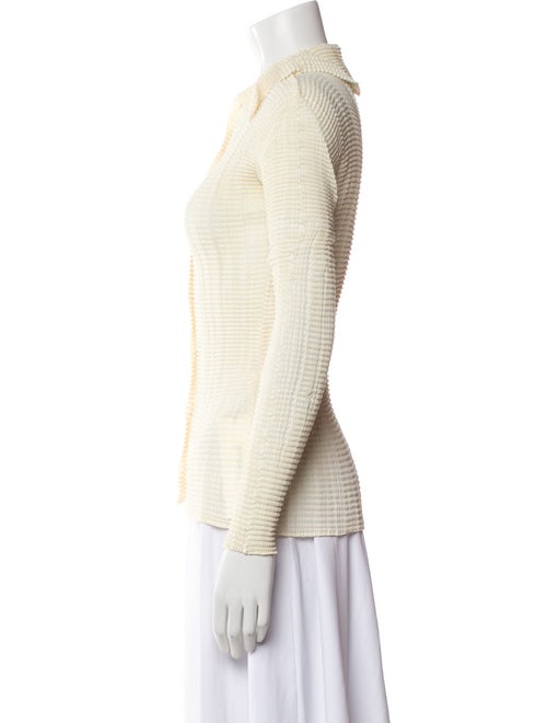 Issey Miyake Long Sleeve Button-Up Top