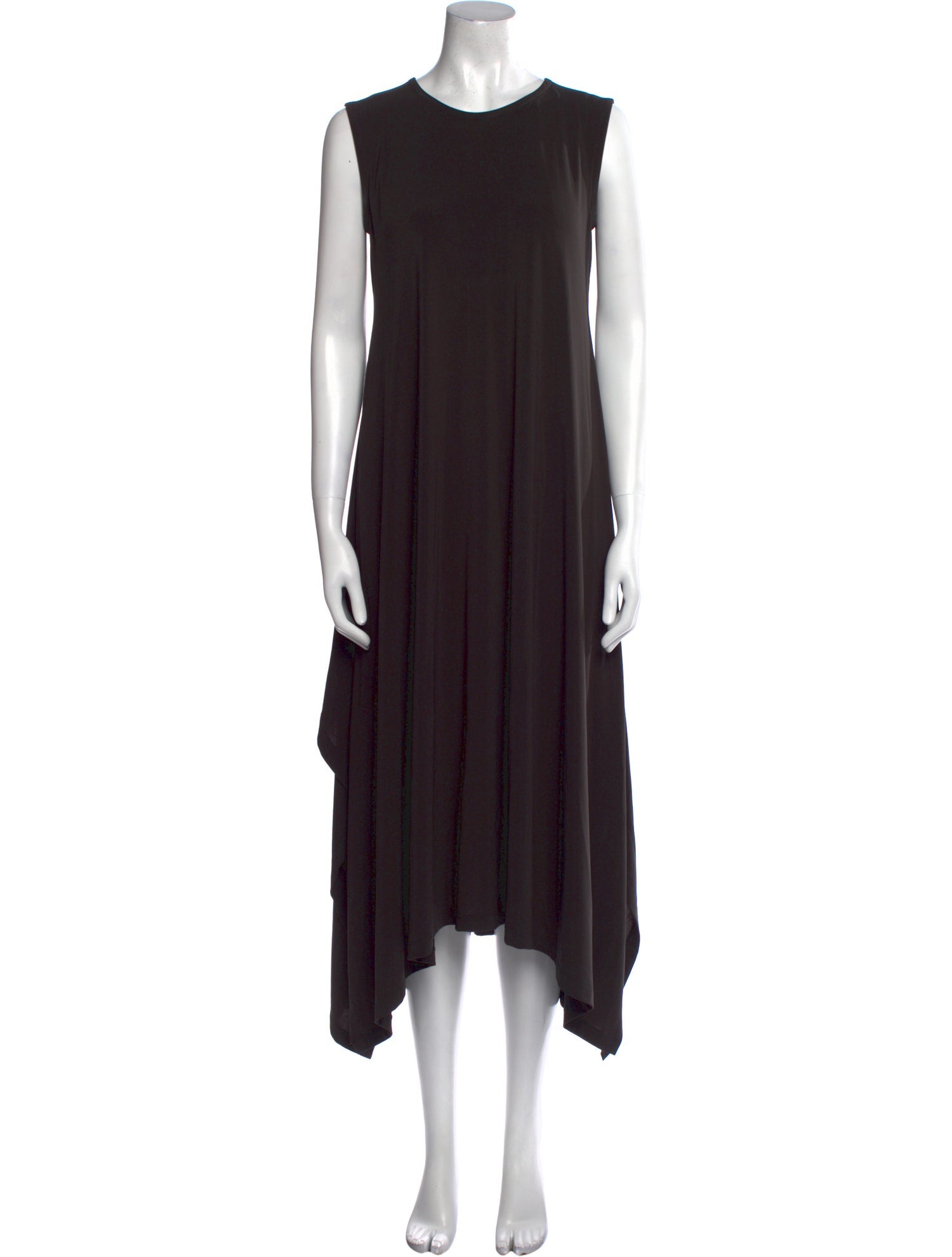 Issey Miyake Crew Neck Midi Length Dress