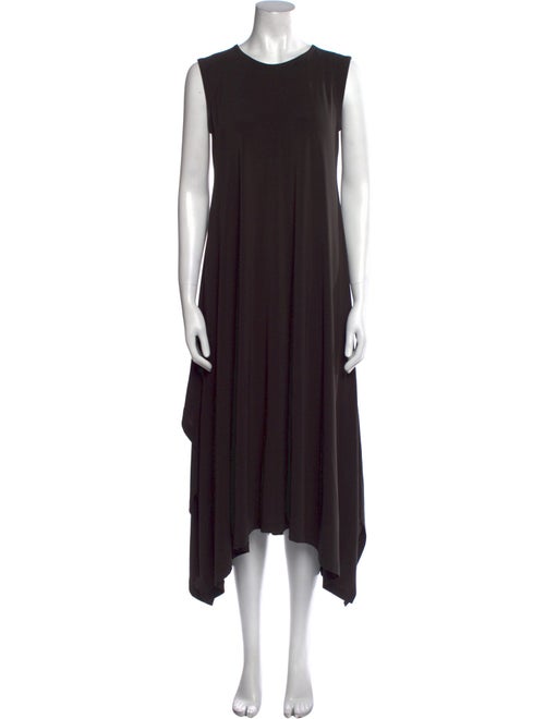 Issey Miyake Crew Neck Midi Length Dress