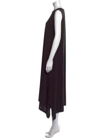 Issey Miyake Crew Neck Midi Length Dress