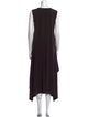Issey Miyake Crew Neck Midi Length Dress