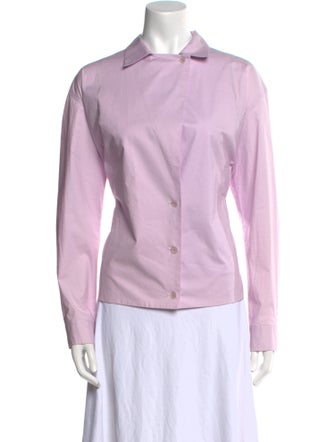 Issey Miyake 2021 Long Sleeve Button-Up Top