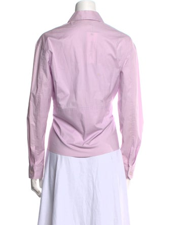 Issey Miyake 2021 Long Sleeve Button-Up Top