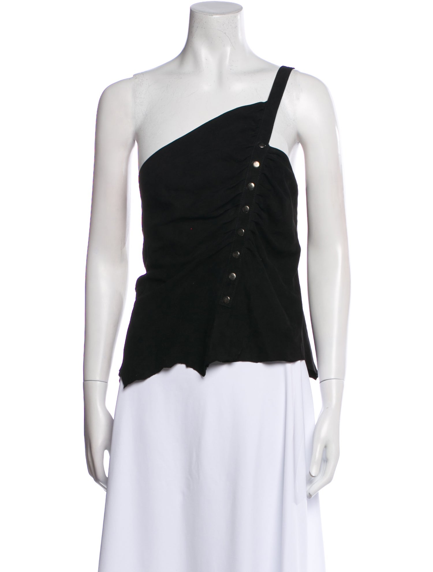 Issey Miyake One-Shoulder Sleeveless Top