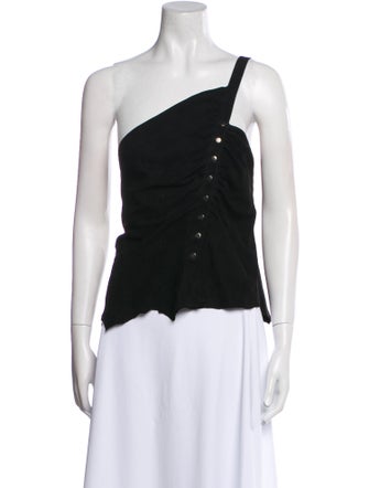 Issey Miyake One-Shoulder Sleeveless Top