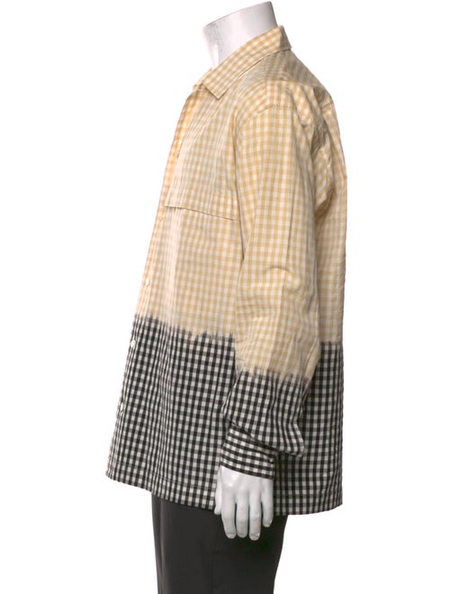 Issey Miyake Plaid Print Long Sleeve Shirt