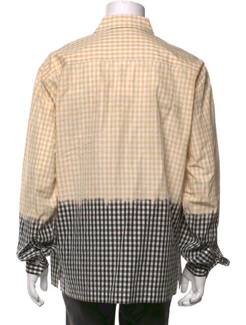 Issey Miyake Plaid Print Long Sleeve Shirt