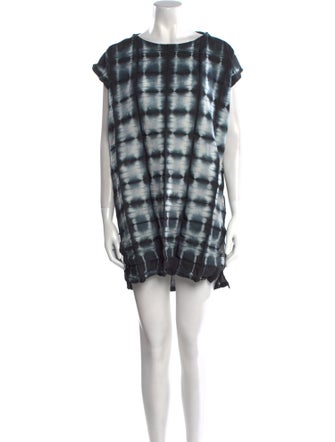 Issey Miyake Plaid Print Mini Dress