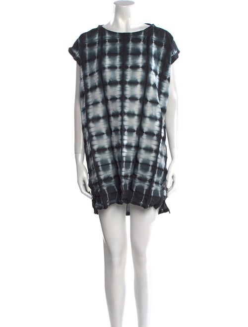 Issey Miyake Plaid Print Mini Dress