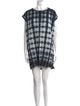 Issey Miyake Plaid Print Mini Dress