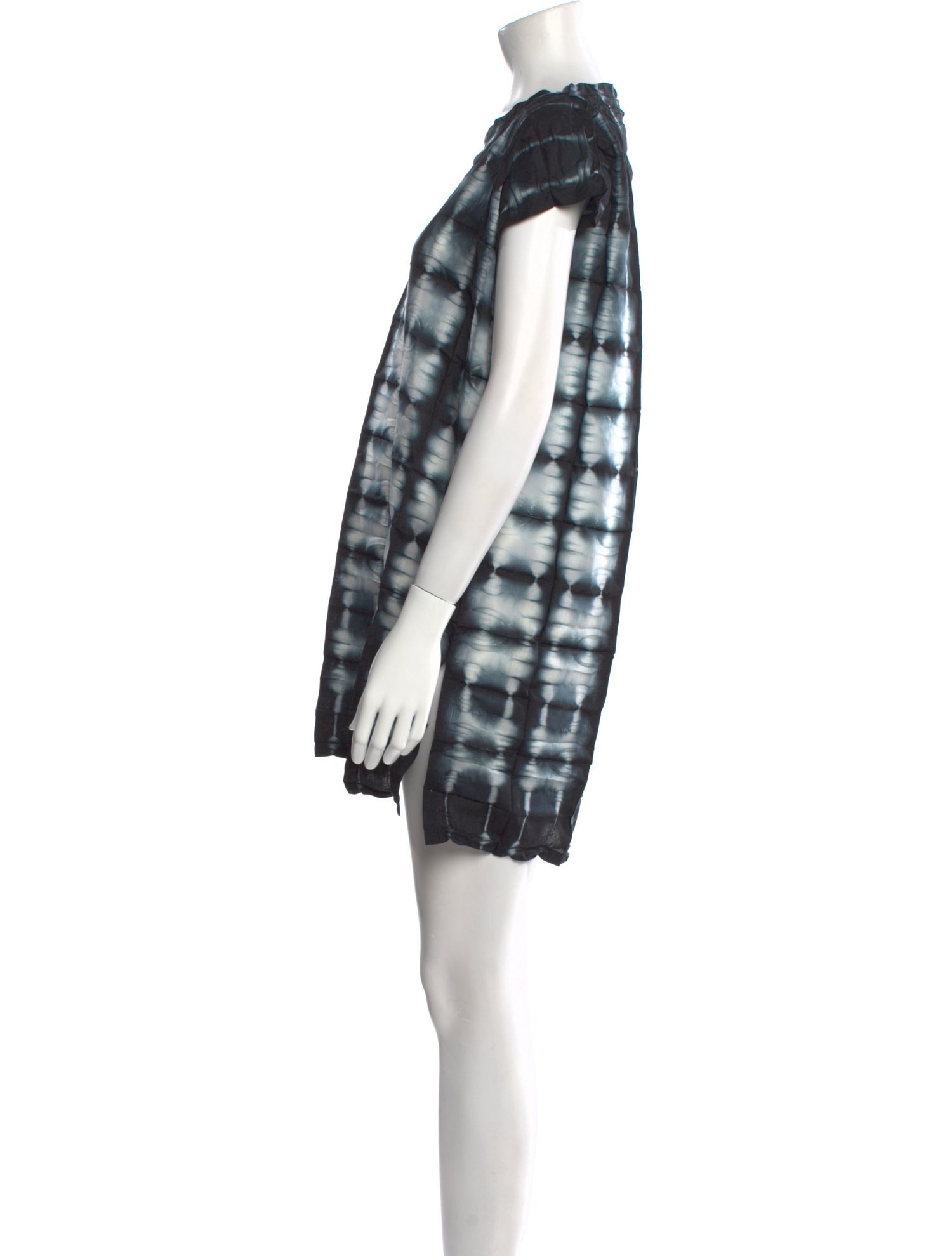 Issey Miyake Plaid Print Mini Dress
