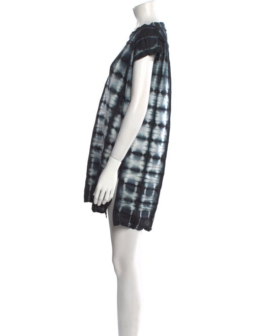 Issey Miyake Plaid Print Mini Dress