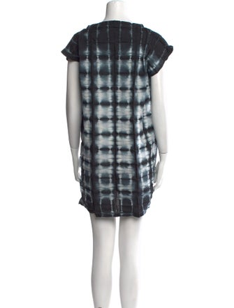 Issey Miyake Plaid Print Mini Dress