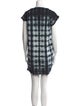 Issey Miyake Plaid Print Mini Dress