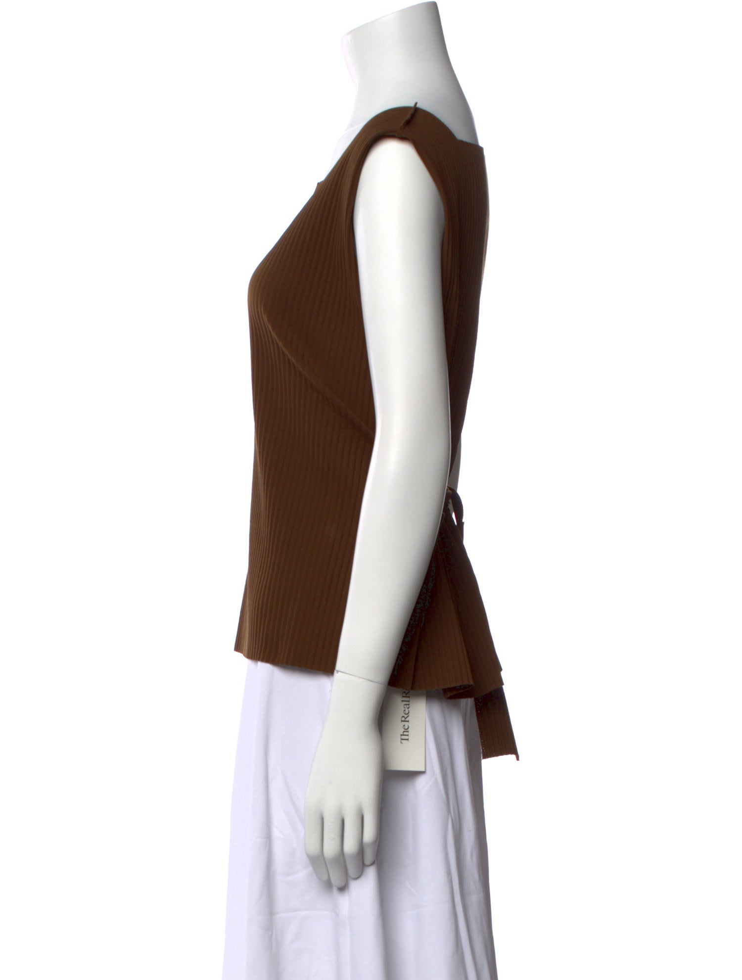 Issey Miyake Square Neckline Sleeveless Top
