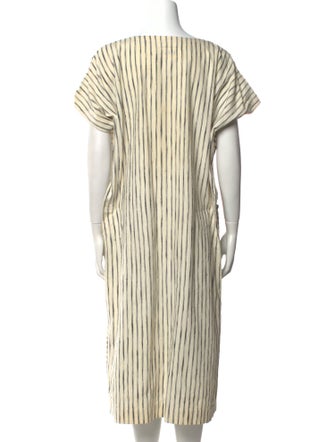 Issey Miyake Plaid Print Midi Length Dress