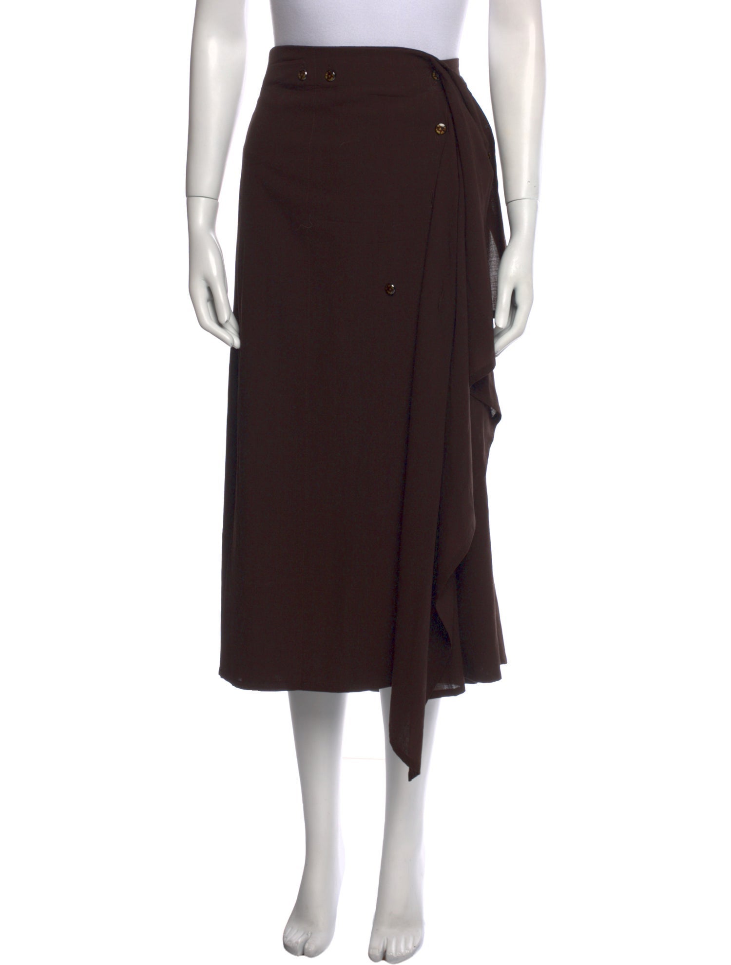 Issey Miyake Wool Midi Length Skirt