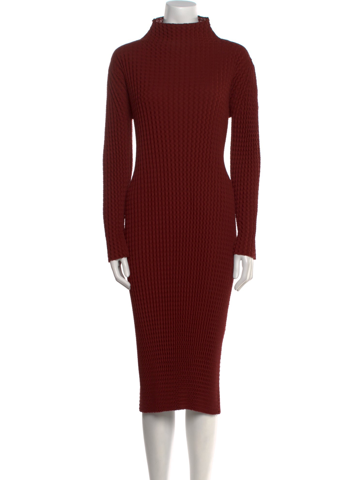 Issey Miyake Turtleneck Midi Length Dress
