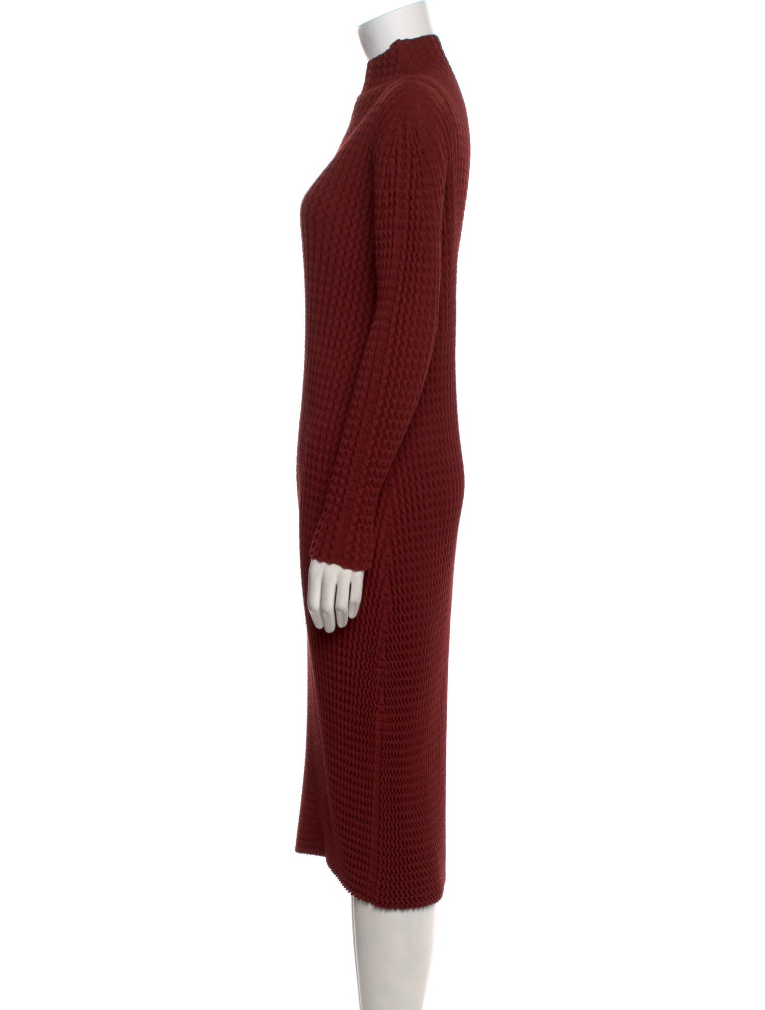 Issey Miyake Turtleneck Midi Length Dress