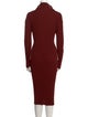 Issey Miyake Turtleneck Midi Length Dress