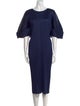 Issey Miyake Crew Neck Midi Length Dress