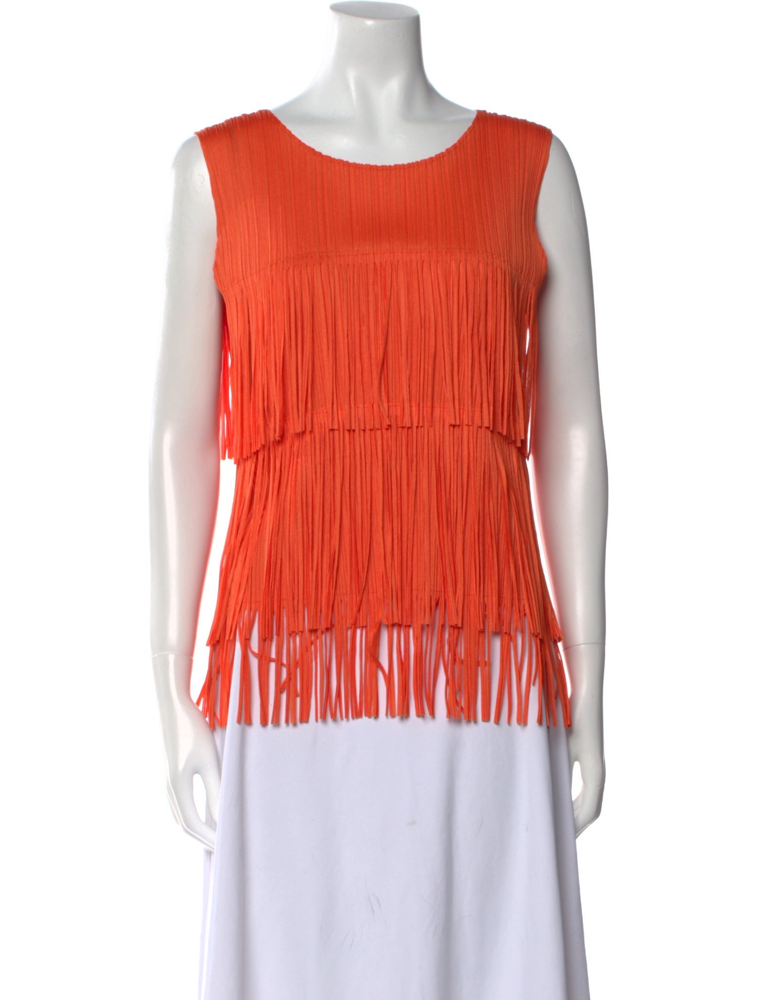 Issey Miyake Scoop Neck Sleeveless Top