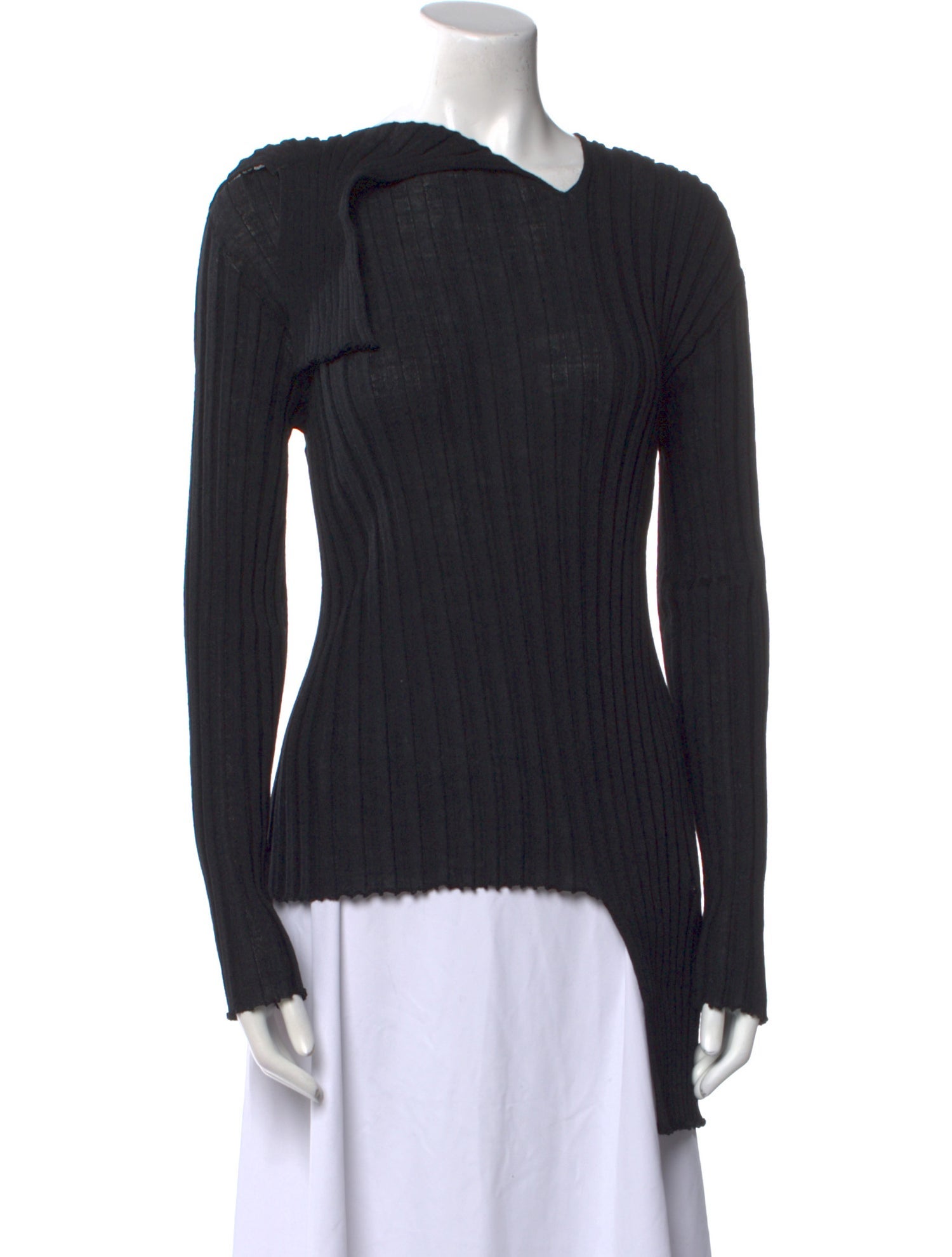 Issey Miyake Wool Cowl Neck Top w/ Tags