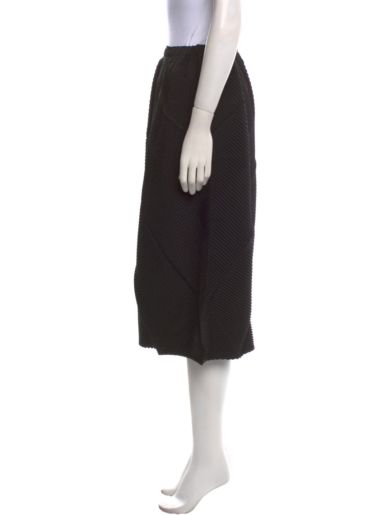 Issey Miyake Pleated Accents Knee-Length Skirt