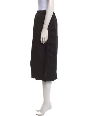 Issey Miyake Pleated Accents Knee-Length Skirt
