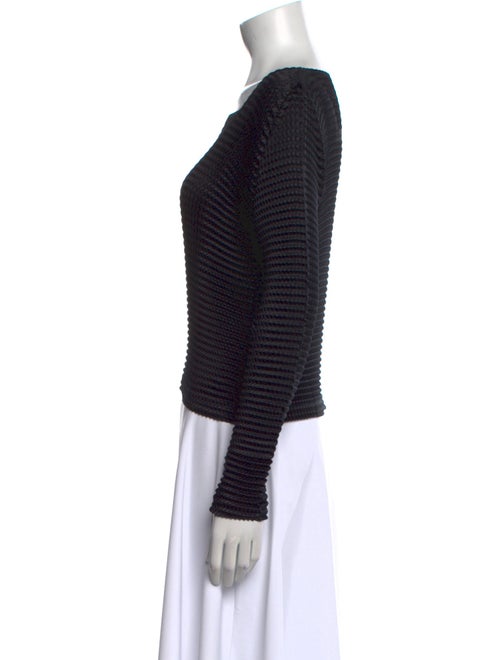 Issey Miyake Striped Square Neckline Top