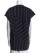 Issey Miyake Striped Scoop Neck Tunic