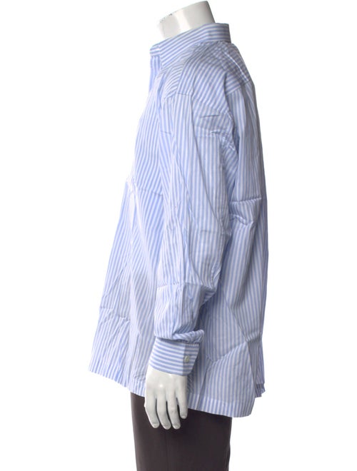 Issey Miyake Striped Long Sleeve Dress Shirt