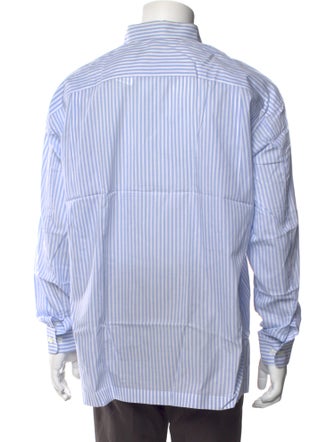 Issey Miyake Striped Long Sleeve Dress Shirt