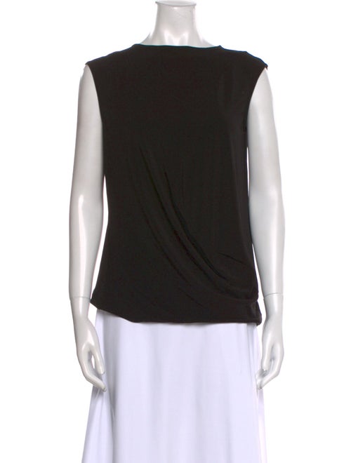 Issey Miyake Bateau Neckline Sleeveless Top