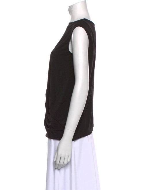 Issey Miyake Bateau Neckline Sleeveless Top