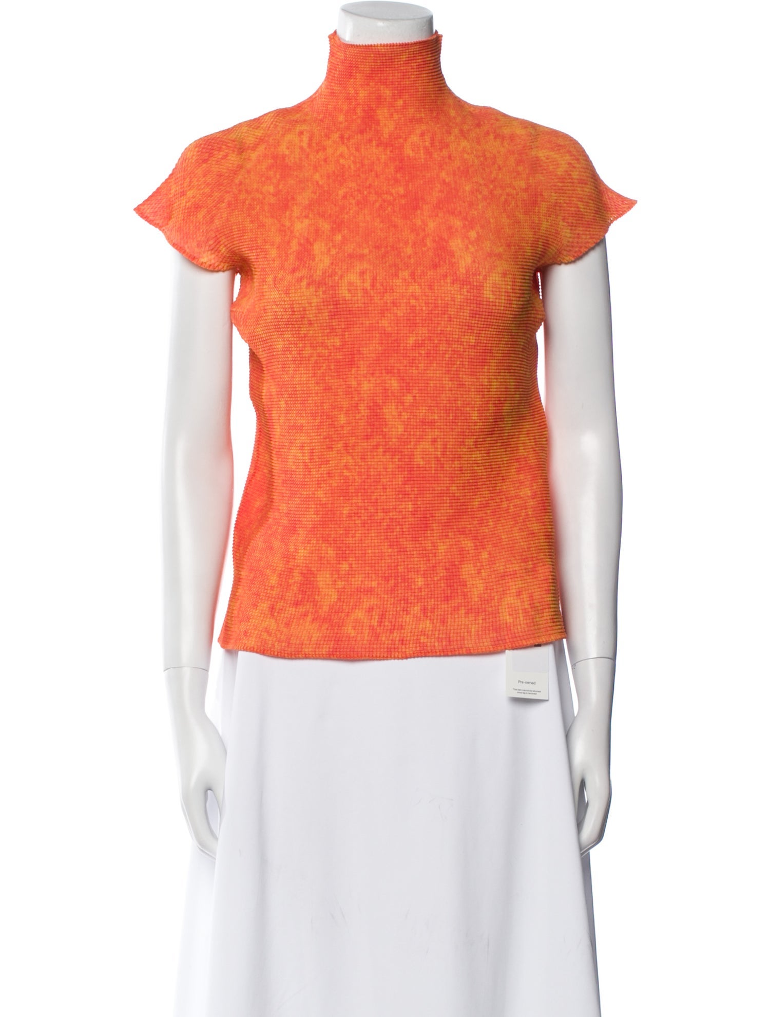 Issey Miyake Turtleneck Short Sleeve Top