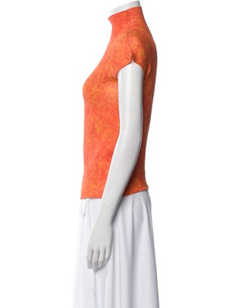 Issey Miyake Turtleneck Short Sleeve Top