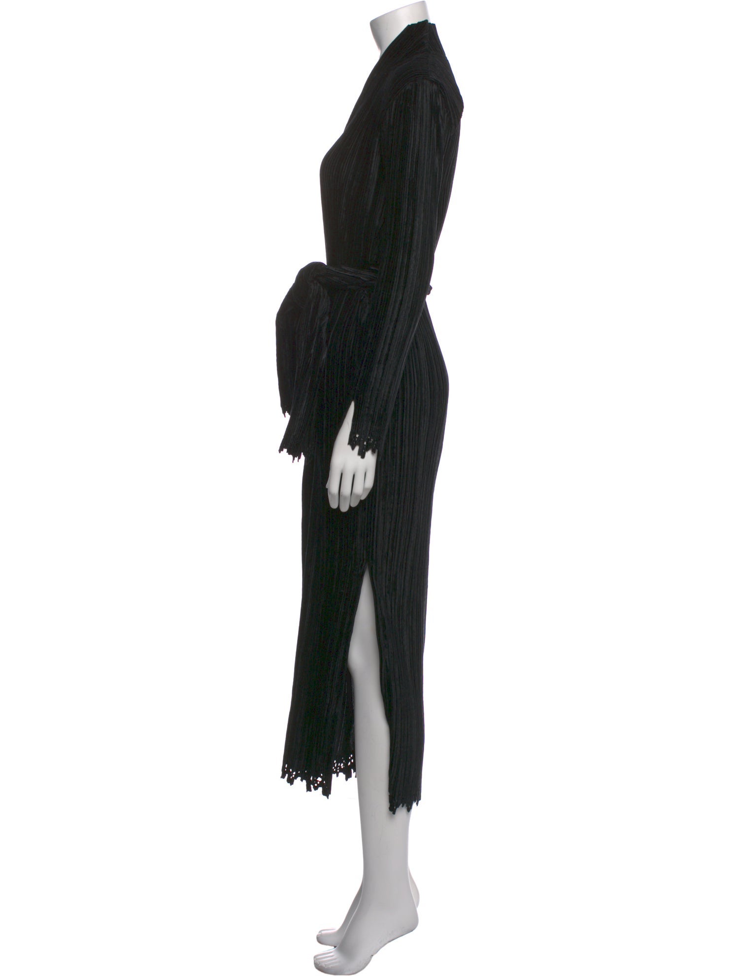 Issey Miyake V-Neck Long Dress