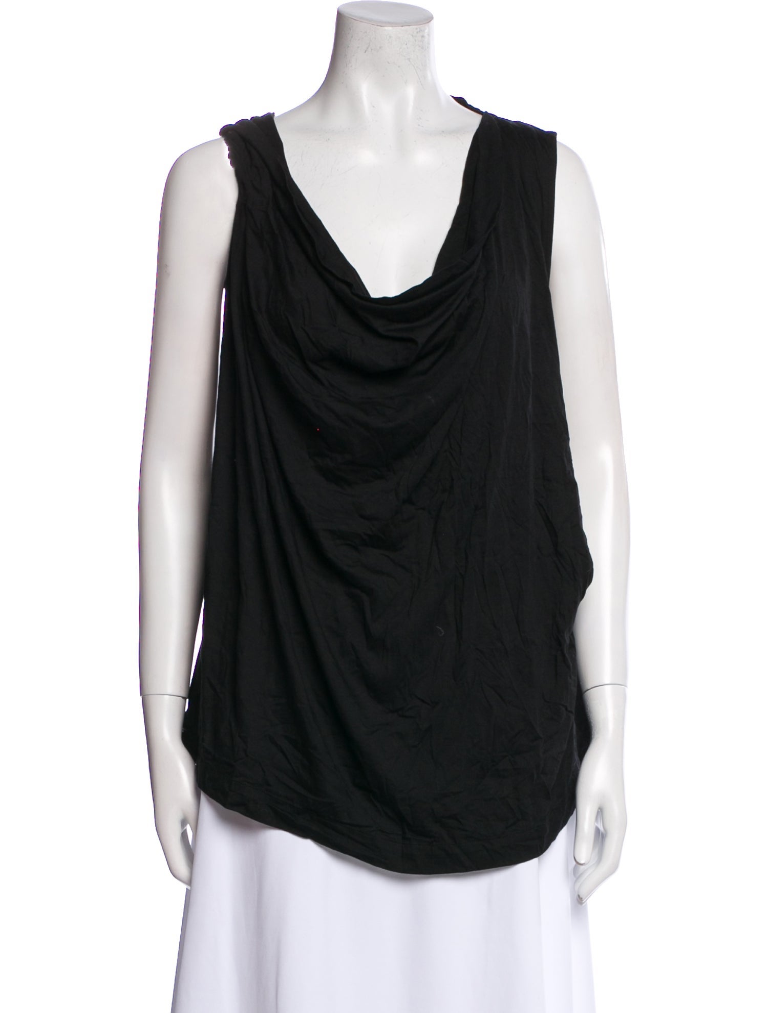 Issey Miyake Cowl Neck Sleeveless Top