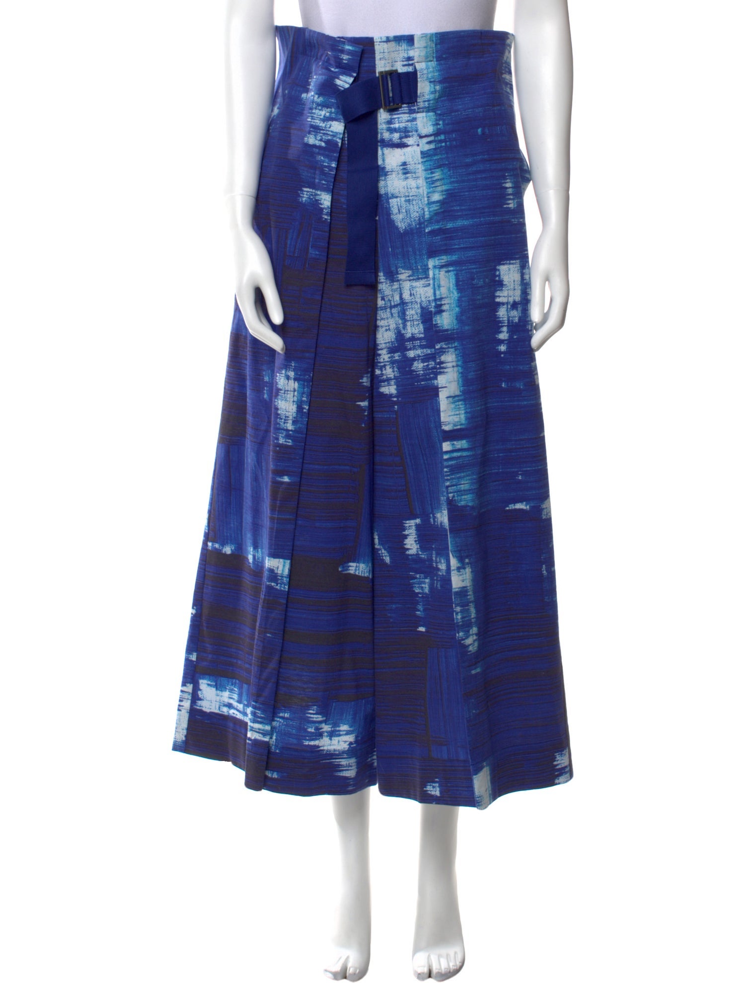 Issey Miyake Tie-Dye Print Wide Leg Pants
