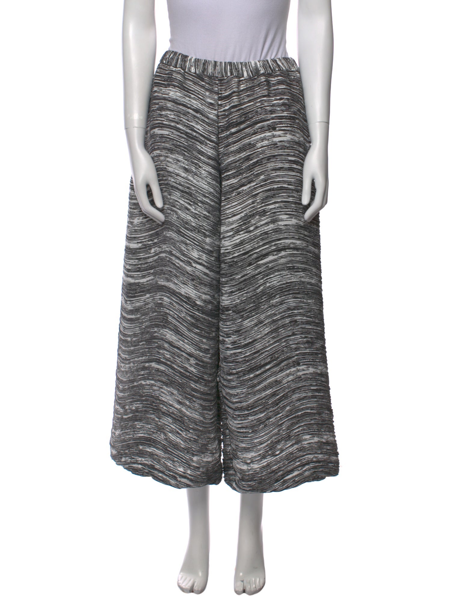 Issey Miyake Silk Wide Leg Pants