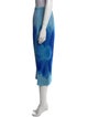 Issey Miyake Tie-Dye Print Midi Length Skirt