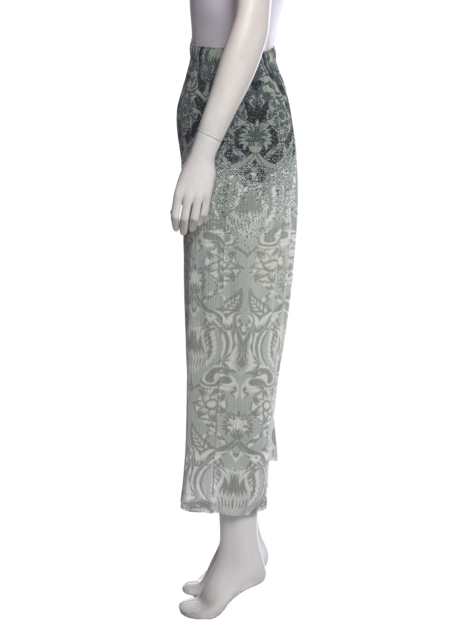 Issey Miyake Paisley Print Midi Length Skirt