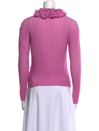 Issey Miyake Mock Neck Long Sleeve Sweatshirt