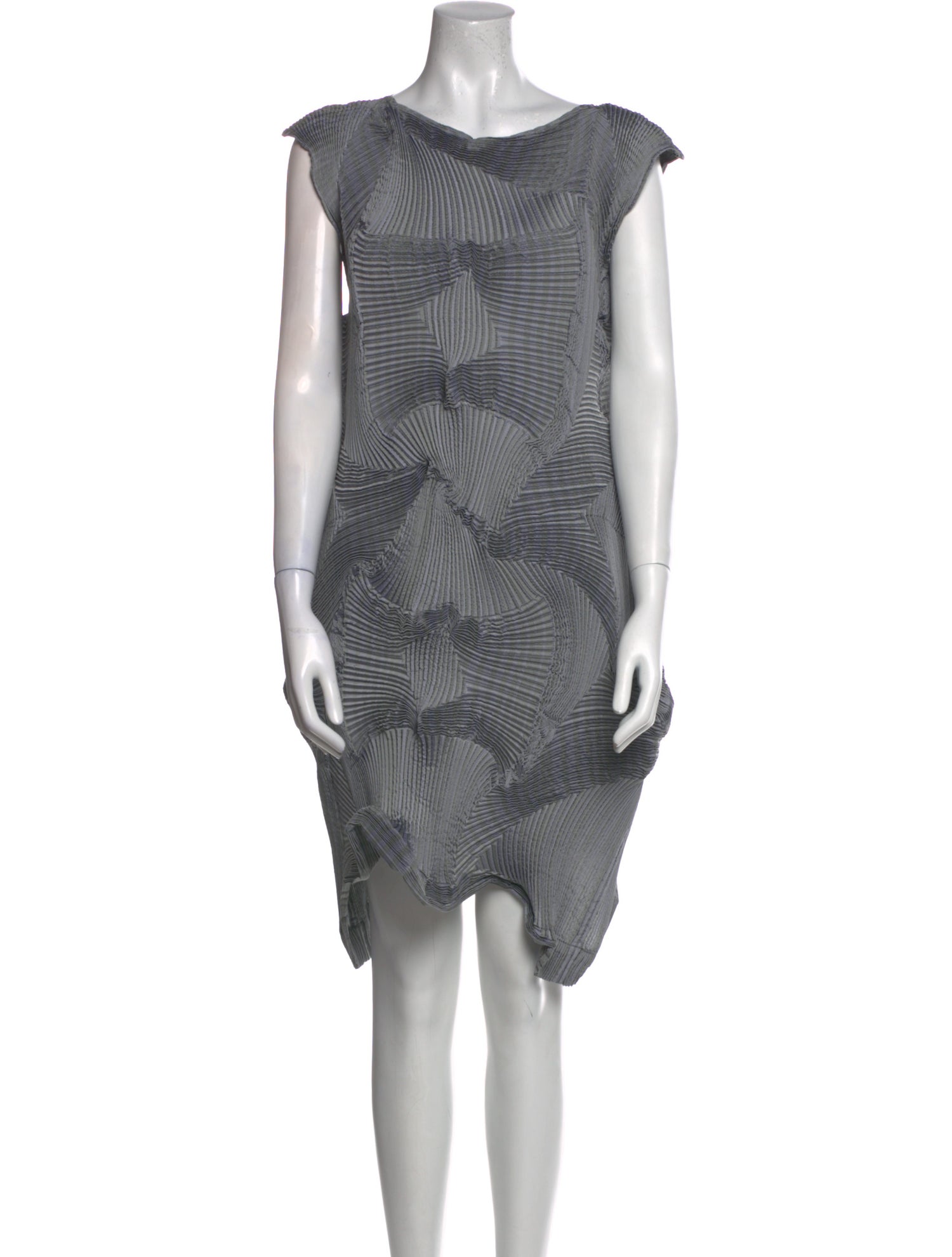 Issey Miyake Striped Knee-Length Dress w/ Tags