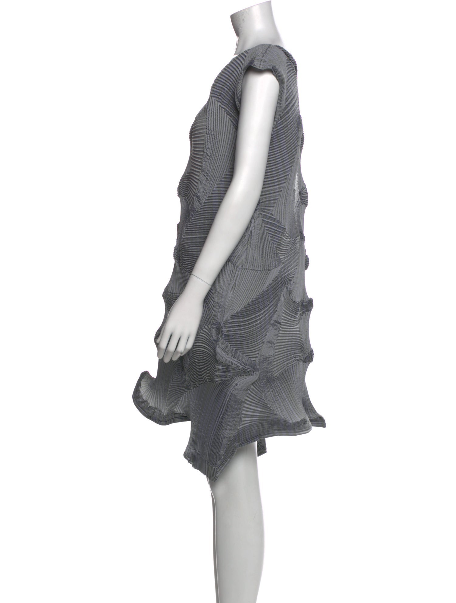 Issey Miyake Striped Knee-Length Dress w/ Tags