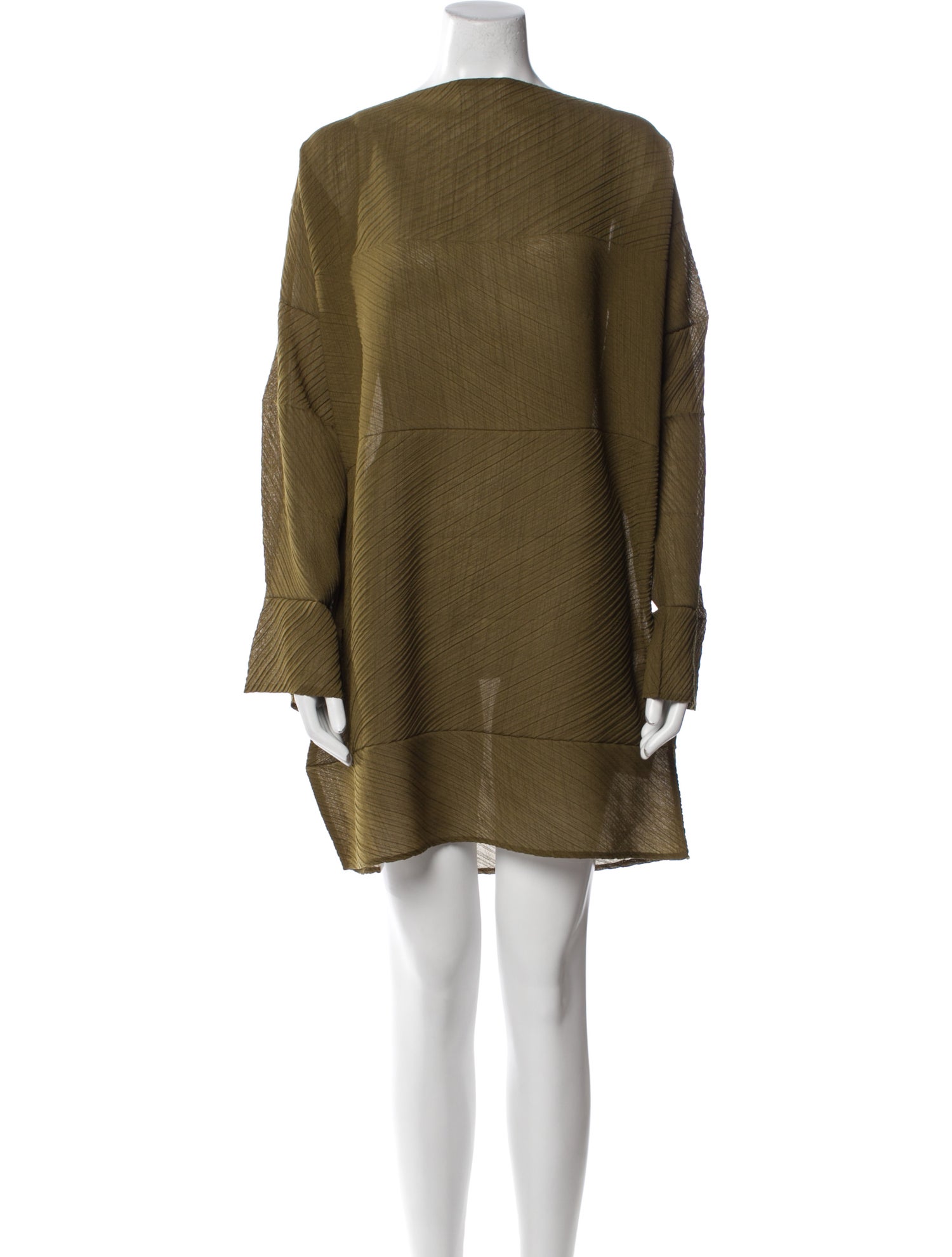 Issey Miyake Bateau Neckline Mini Dress