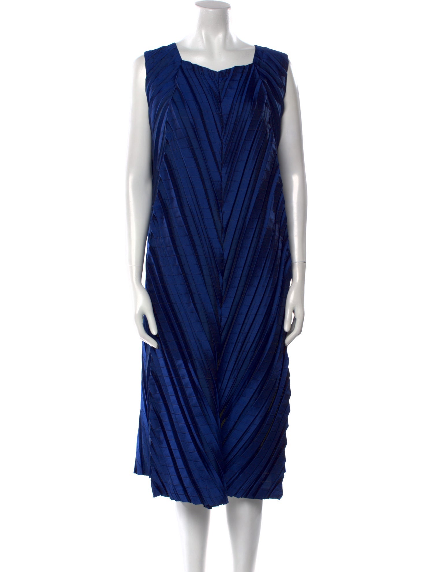 Issey Miyake Square Neckline Midi Length Dress