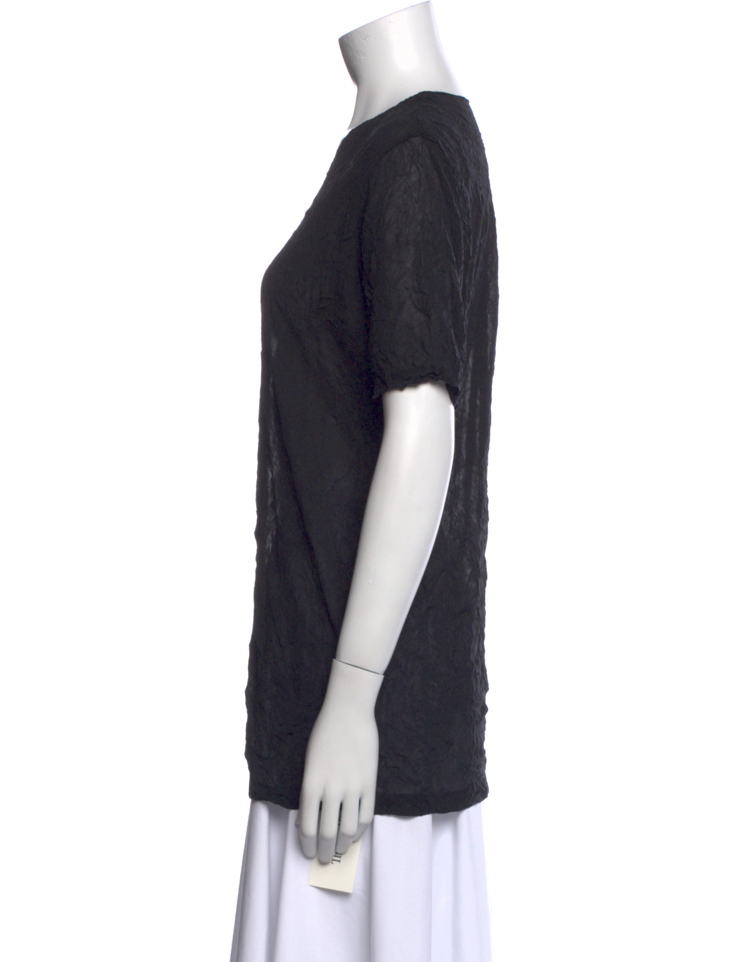 Issey Miyake Scoop Neck Short Sleeve T-Shirt