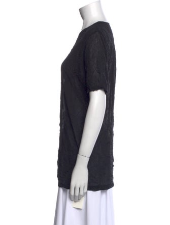 Issey Miyake Scoop Neck Short Sleeve T-Shirt